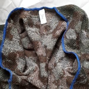 Italca Camouflage Wool/Alpaca Blend Knit Shawl/Wrap